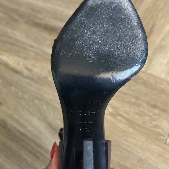 YSL Opyum Sandals in Black Patent Leather - Picture 5 of 7